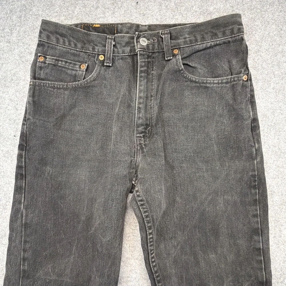 Vintage Levis 505 Black Straight Jeans Made in USA Mens 32x30 (Fits 32x28)
